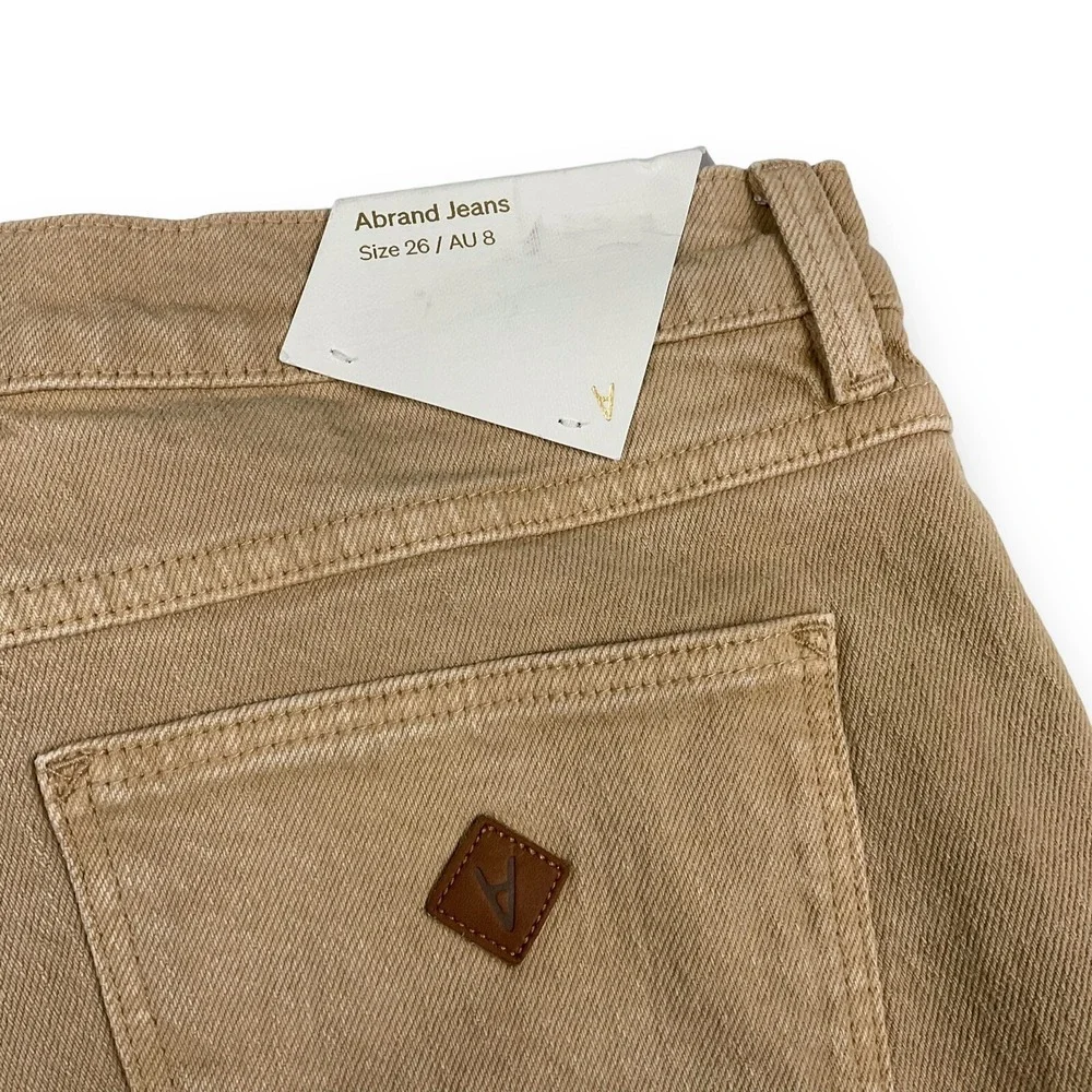 Abrand‎ Shorts Womens Size 26 Brown Denim Cut Off 99 Baggy Revolve NWT